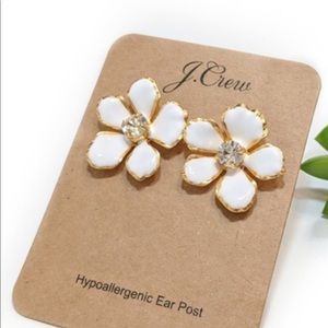 J crew ENAMEL PANSY EARRINGS